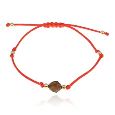 Браслет с бусиной из тигрового глаза, цвет черный BS704