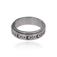 Кольцо Звезды и месяц, размер 7 KL467-07