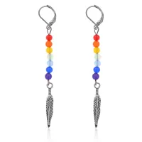 Серьги Семь чакр, 80х5х10мм SE221