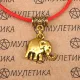 Браслет на красной нити Слон, золот. KB014