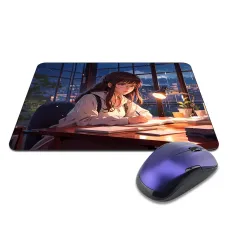 Коврик для мыши 22х18см Аниме девушка в очках KMP728