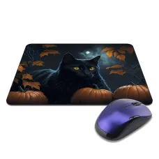 Коврик для мыши 22х18см Черный кот Хэллоуин KMP735