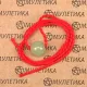 Красная обережная нить с нефритом KN1-04