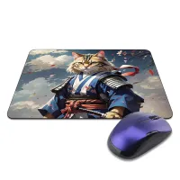 Коврик для мыши 22х18см Кот самурай KMP741