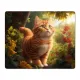 Коврик для мыши 22х18см Рыжий кот в лесу KMP743