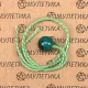 Зеленая обережная нить с хризоколлой KN1-05