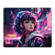Коврик для мыши 22х18см Аниме девушка киберпанк KMP749