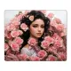 Коврик для мыши 22х18см Девушка с розами KMP763