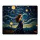 Коврик для мыши 22х18см Девушка звездная ночь KMP764