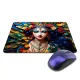 Коврик для мыши 22х18см Девушка с перьями KMP788