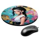 Коврик для мыши Девушка на фоне граффити, d.20см KM1161