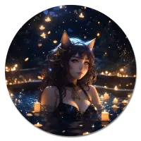 Коврик для мыши Девушка неко, d.20см KM1162