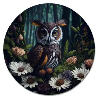Коврик для мыши Совенок, d.20см KM1168