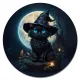 Коврик для мыши Котенок ведьма, d.20см KM1171