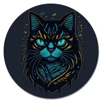 Коврик для мыши Угрюмый кот, d.20см KM1173