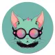 Коврик для мыши Кошка в очках, d.20см KM1175