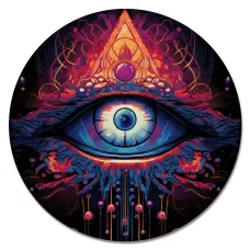 Коврик для мыши Всевидящее око, d.20см KM1179