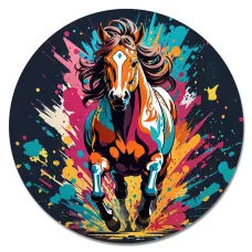 Коврик для мыши Конь в галопе, d.20см KM1183