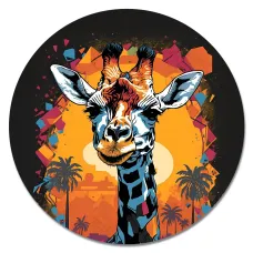 Коврик для мыши Жираф, d.20см KM1189