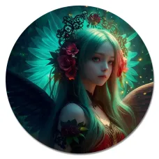 Коврик для мыши Девушка фэнтэзи, d.20см KM1190