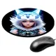 Коврик для мыши Девушка кошка, d.20см KM1192