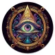 Коврик для мыши Глаз, d.20см KM1198