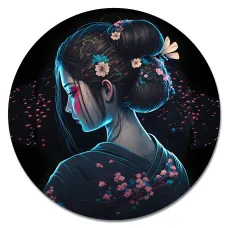 Коврик для мыши Гейша, d.20см KM1201