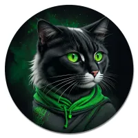 Коврик для мыши Кот в худи, d.20см KM1205