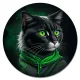Коврик для мыши Кот в худи, d.20см KM1205