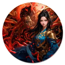 Коврик для мыши Девушка в восточном наряде, d.20см KM1207