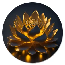 Коврик для мыши Золотой лотос, d.20см KM1212