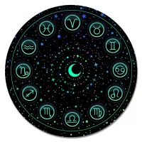 Коврик для мыши Зодиакальный круг космос, d.20см KM1233