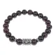 Браслет с руной Соулу и нат.камнем Гранат BSRD-01-06