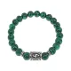 Браслет с руной Соулу и синт.камнем Малахит BSRD-01-12