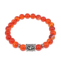 Браслет с руной Соулу и нат.камнем Сердолик BSRD-01-17