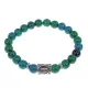 Браслет с руной Иса и синт.камнем Хризоколла BSRD-02-21