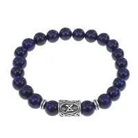 Браслет с руной Дагаз и нат. камнем Лазурит BSRD-03-10