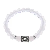 Браслет с руной Дагаз и синт. камнем Лунный камень BSRD-03-11