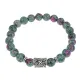 Браслет с руной Дагаз и синт. камнем Цоизит BSRD-03-22