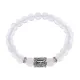 Браслет с руной Хагалаз и синт.камнем Лунный камень BSRD-04-11