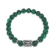Браслет с руной Хагалаз и синт.камнем Малахит BSRD-04-12