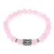 Браслет с руной Хагалаз и нат. камнем Розовый кварц BSRD-04-15