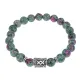 Браслет с руной Ингуз и синт. камнем Цоизит BSRD-05-22