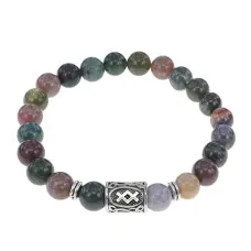 Браслет с руной Ингуз и нат. камнем Яшма BSRD-05-25