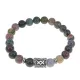 Браслет с руной Ингуз и нат. камнем Яшма BSRD-05-25
