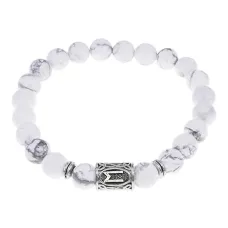 Браслет с руной Эваз и нат.камнем Кахолонг BSRD-06-07