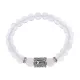 Браслет с руной Эваз и синт.камнем Лунный камень BSRD-06-11