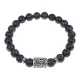 Браслет с руной Йера и синт. камнем Синий авантюрин BSRD-07-02