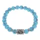 Браслет с руной Йера и синтетическим камнем Бирюза BSRD-07-05