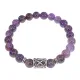 Браслет с руной Гебо и нат.камнем Аметист BSRD-08-03
